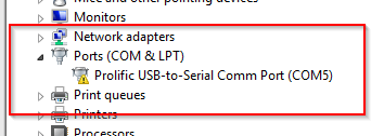 prolific serial to usb driver